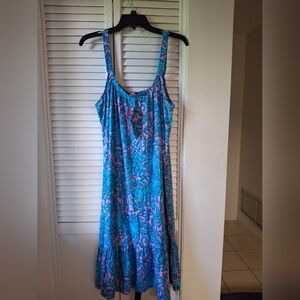 Lilly Pulitzer Vibrant Blue and Pink Top